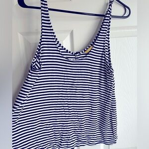 Striped open back tank top